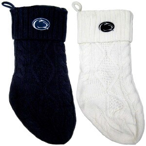 navy and white stockings with stitched Penn State Athletic Logo